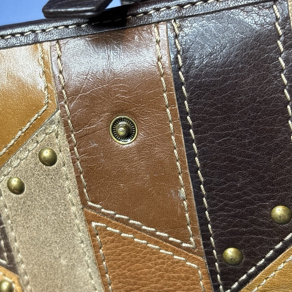 Fossil Leather Multicolor Patchwork Wallet Boho R… - image 8